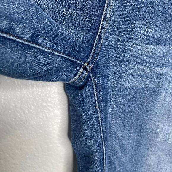 Women's Blue Distressed Jeans - Picture 9 of 15